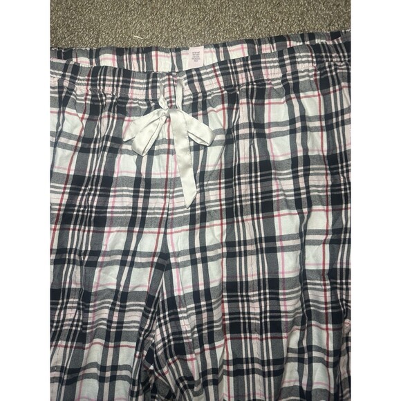 Victoria's Secret Pajama Set Flannel Women Plaid 2 Piece Long Sleeve Pants XXL - Picture 8 of 10